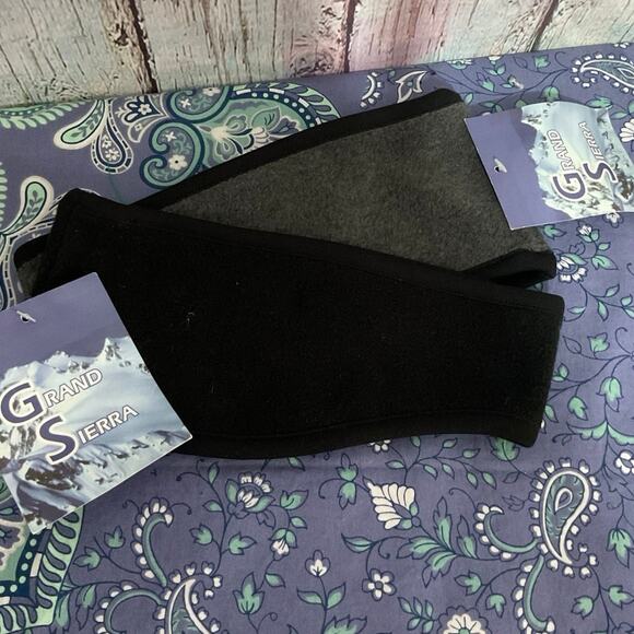 NWT 2 PC Headband Ear Warmers Gray Black - Picture 4 of 7